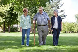 senior citizens walking